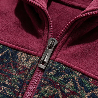 Ethnic Fleece Cardigan