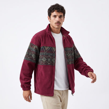 Ethnic Fleece Cardigan