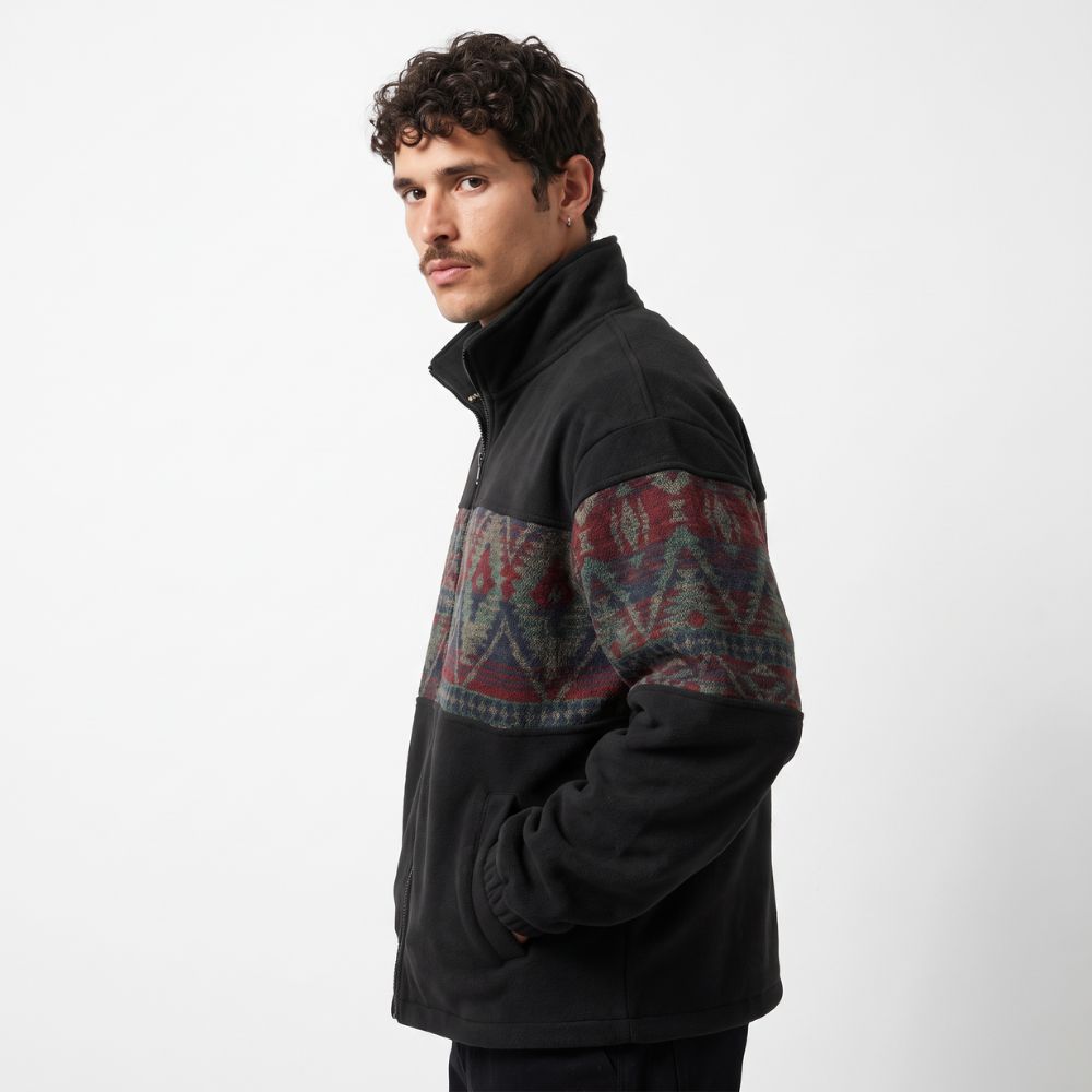 Ethnic Fleece Cardigan