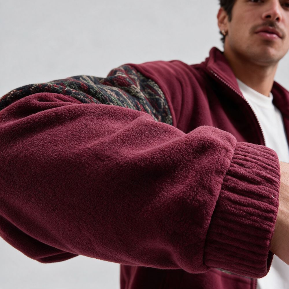Ethnic Fleece Cardigan