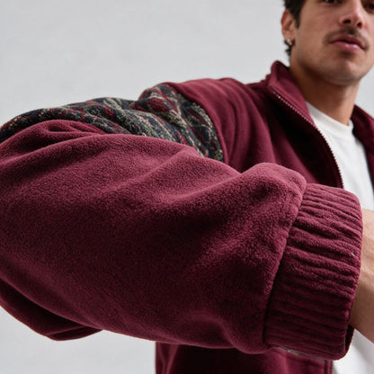 Ethnic Fleece Cardigan