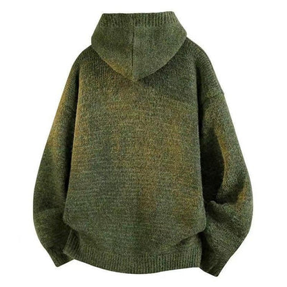 Vintage Hooded Cardigan — Green back