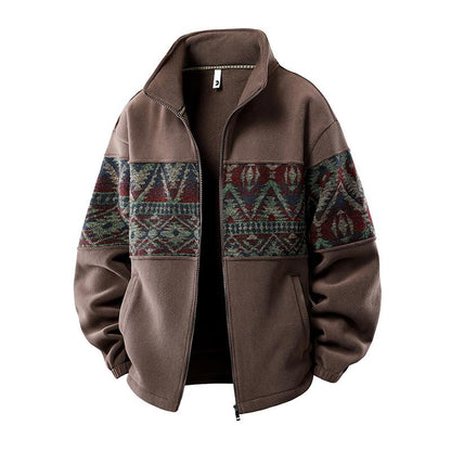 Ethnic Fleece Cardigan