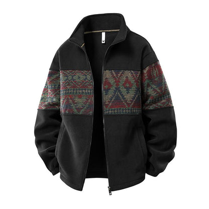 Ethnic Fleece Cardigan