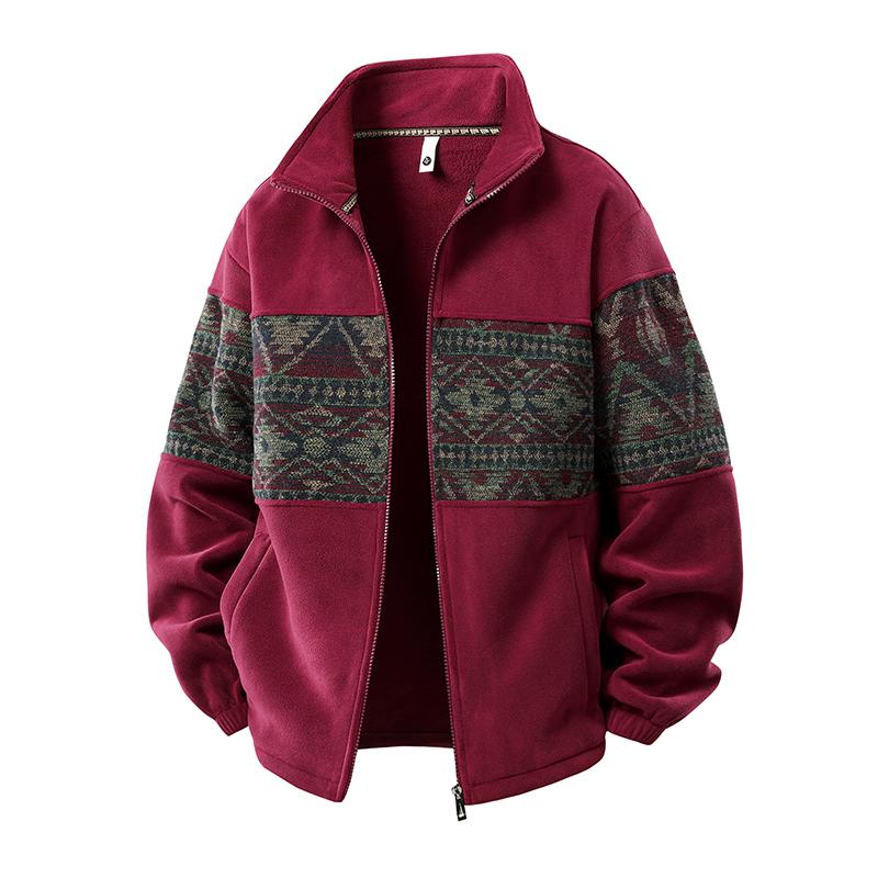 Ethnic Fleece Cardigan