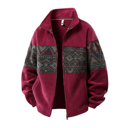 Ethnic Fleece Cardigan